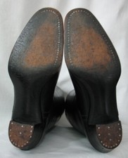 4,5 antike HANDARBEIT LEDER Stiefel HOLZ STIEFELSPANNER Trachtenstiefel  VINTAGE