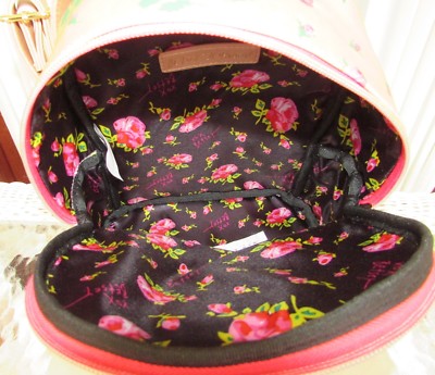 Betsey Johnson Hearts Mini Backpack Floral Rosebuds Gold Bag  display picture 1
