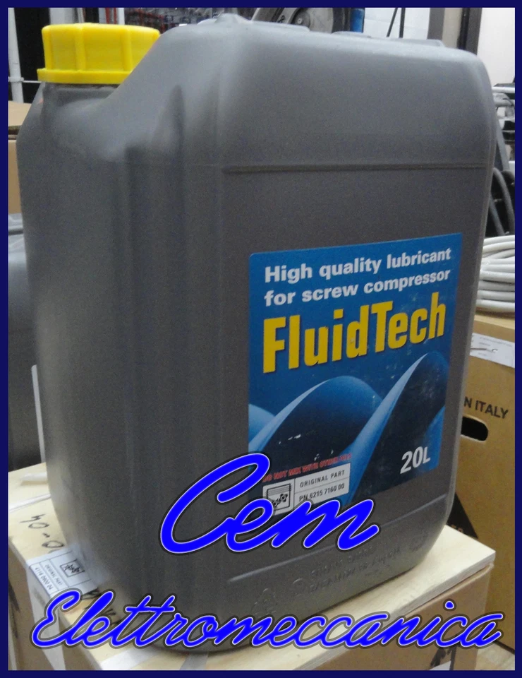 Olio lubrificante FluidTech per compressore a vite 20 lt x ABAC BALMA FINI