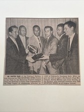 Al Davis Clem Daniels Art Powell Oakland Raiders 1964 Sporting News Football 6X6