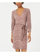 CITY STUDIO Womens Beige Long Sleeve Above The Knee Sheath Dress S