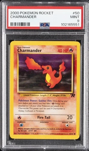 2000 POKEMON ROCKET #50 CHARMANDER PSA 9