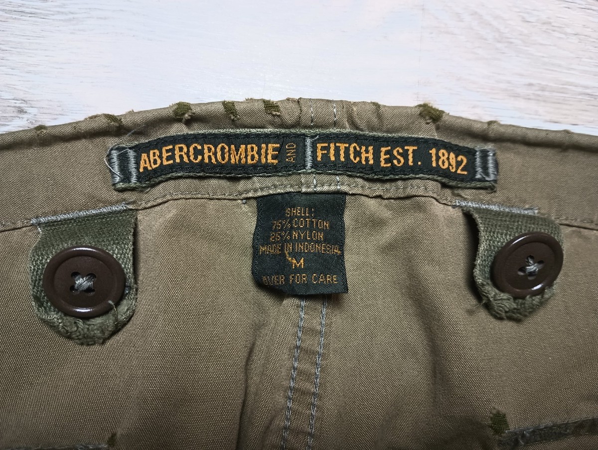 Abercrombie & Fitch Paratrooper Cargo Pants Military sz M vtg Y2K 