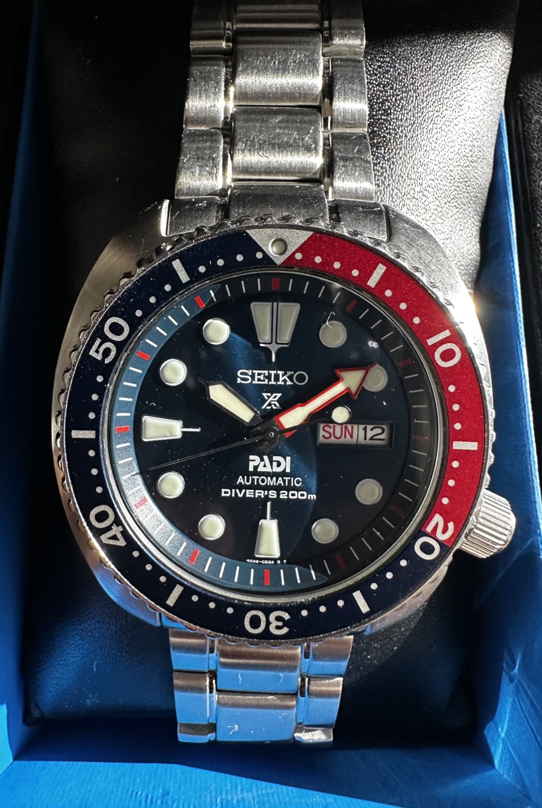 RARE DISCONTINUED SEIKO PADI PROSPEX TURTLE AUTOMATIC DIVE WATCH FULLSET +STRAPS image 7