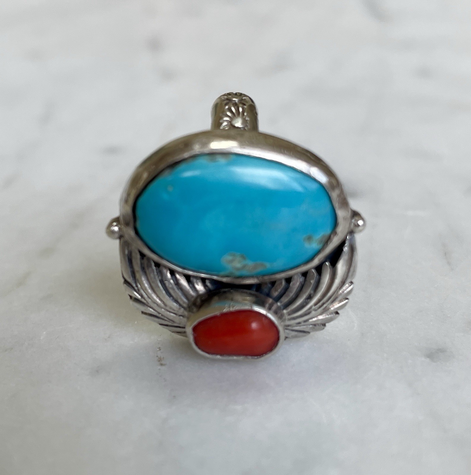 D. Robert Smith Signed SS Ring~ Native American, … - image 14