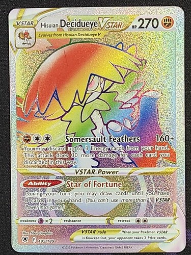 Pokemon Hisuian Decidueye VSTAR 195/189 Astral Radiance ASR