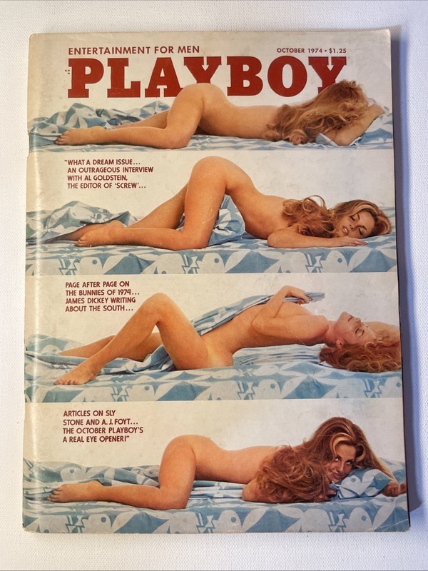 PLAYBOY Magazine Oct 1974 Al Goldstein James Dickey Sly Stone AJ Foyt Playboy