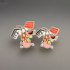COURAGE THE COWARDLY DOG VARIETY DIE CUT VINY2 CT STICKER PACK