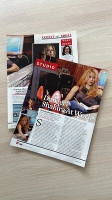SHAKIRA SHE WOLF album feature interview | 2009 Q Magazine cutout (2 pages)