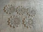 Federal Glass Petal Clear Glass Bread & Butter Plate, Vintage Set of 5