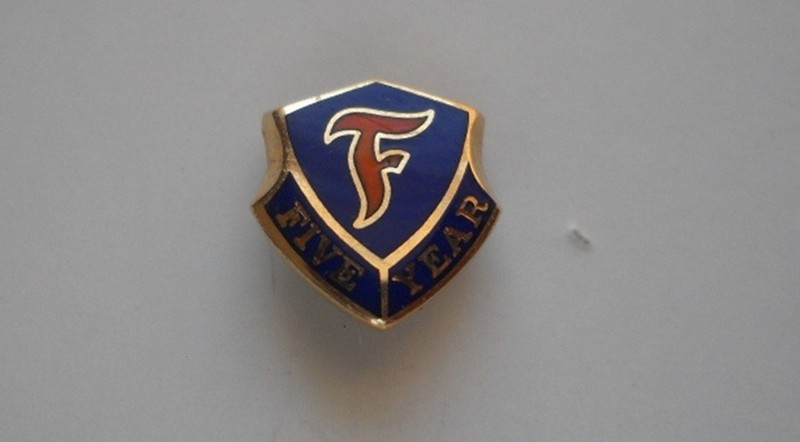 Vintage 10K Gold Firestone Five Year Award Pin