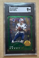 TOM BRADY 2002 Topps Chrome #150 avvolgimento settimanale SGC 9