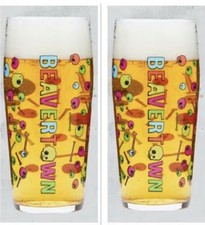 BRAND NEW 2 x Beavertown Neck Oil  Skull & Bones Design Pint Glasses