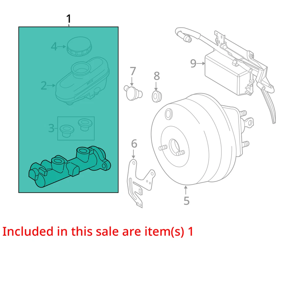 Ford Crown Victoria 2006 cilindro maestro de frenos fabricante de equipos originales 81 k millas - LKQ361091578 Foto 4 de 4