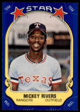 1981 Fleer Star Stickers #32 Mickey Rivers Rangers