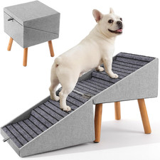 17.13" H Split Ottoman Dog Stairs for Couch and Bed, Dog Ramp for Small Dogs and