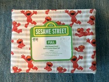 Sesame Street Full Size Sheet Set 200 Thread Cotton NEW