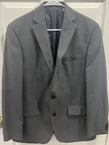 Michael Kors Men's Gray Check Sport Coat 2 Button Blazer Size 40L EUC