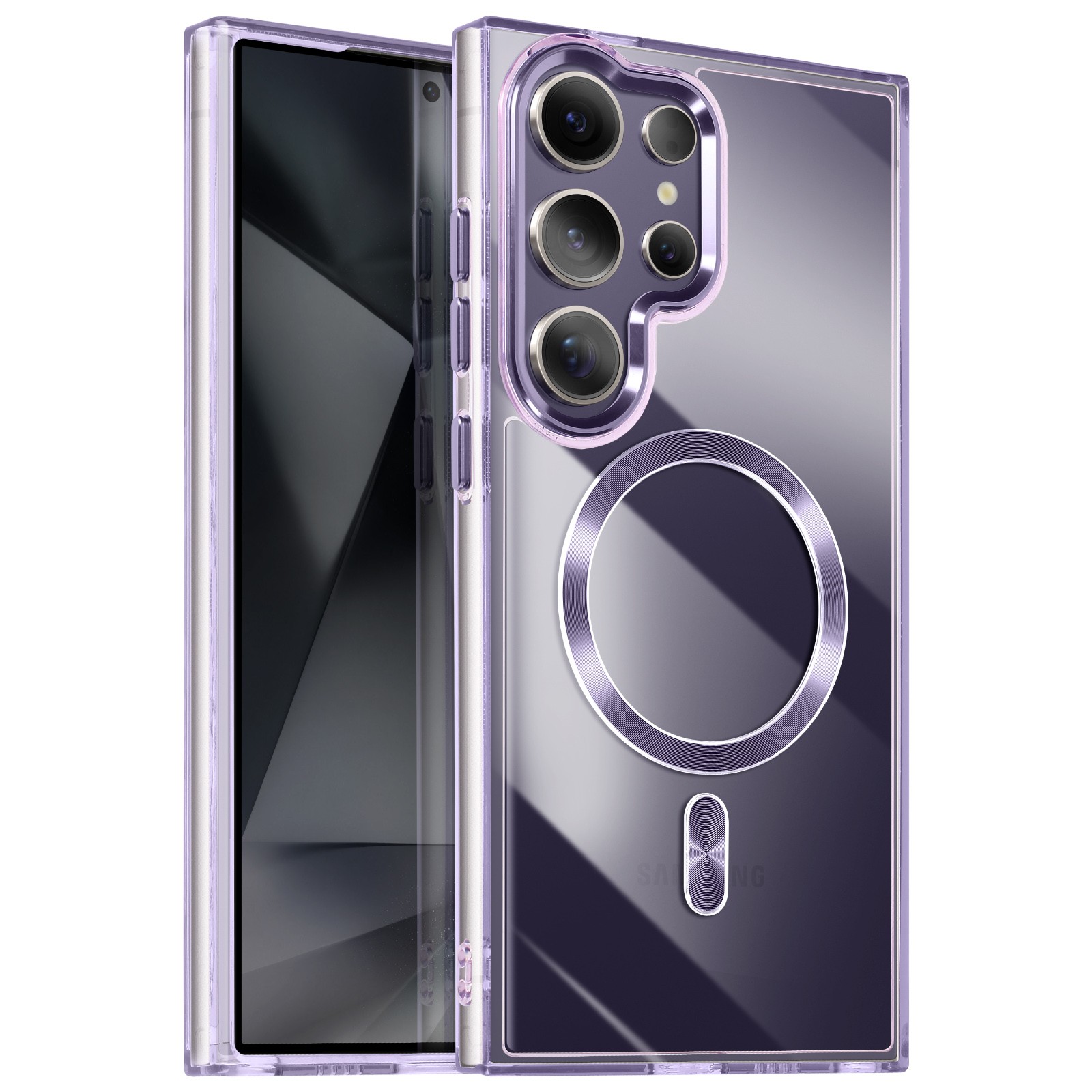 Coque Galaxy S24 Ultra violette anti-rayure pour protéger l'appareil photo arrière