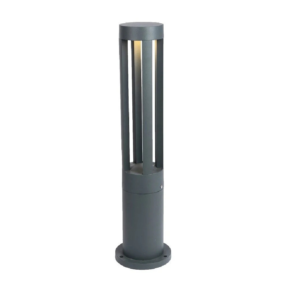 LAMPIONE GIARDINO LAMPADA 12 WATT LED TERRA ESTERNO IP65 LAMPIONCINO GRIGIO ES28
