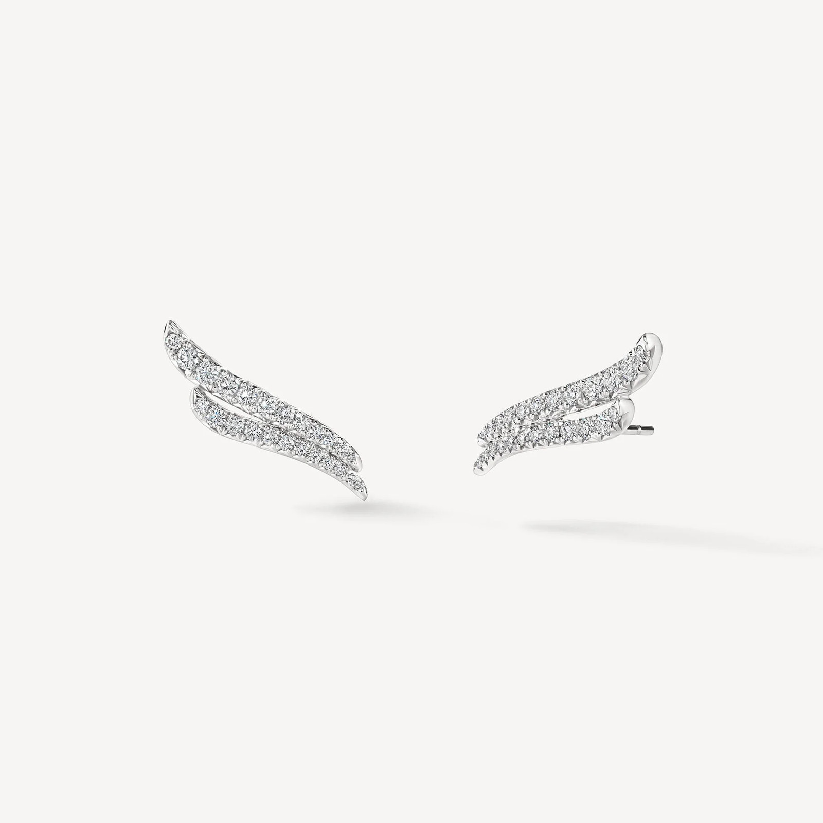 Hearts On Fire 18k White Gold Vela Diamond Double Row Earrings