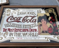 Delicious COCA COLA Reliefs Fatigue - Vintage Coca Cola Spiegel mit Druck