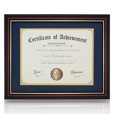 ELSKER HOME 11x14 Diploma Frame Classic Cherry Wood Document Certificate Display