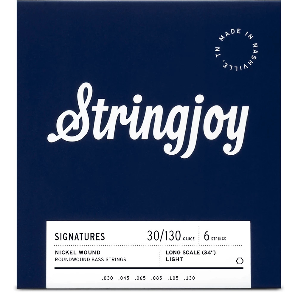 Stringjoy 6-струнные длинные струны для бас-гитары с никелевой обмоткой 30 - 130 5990₽