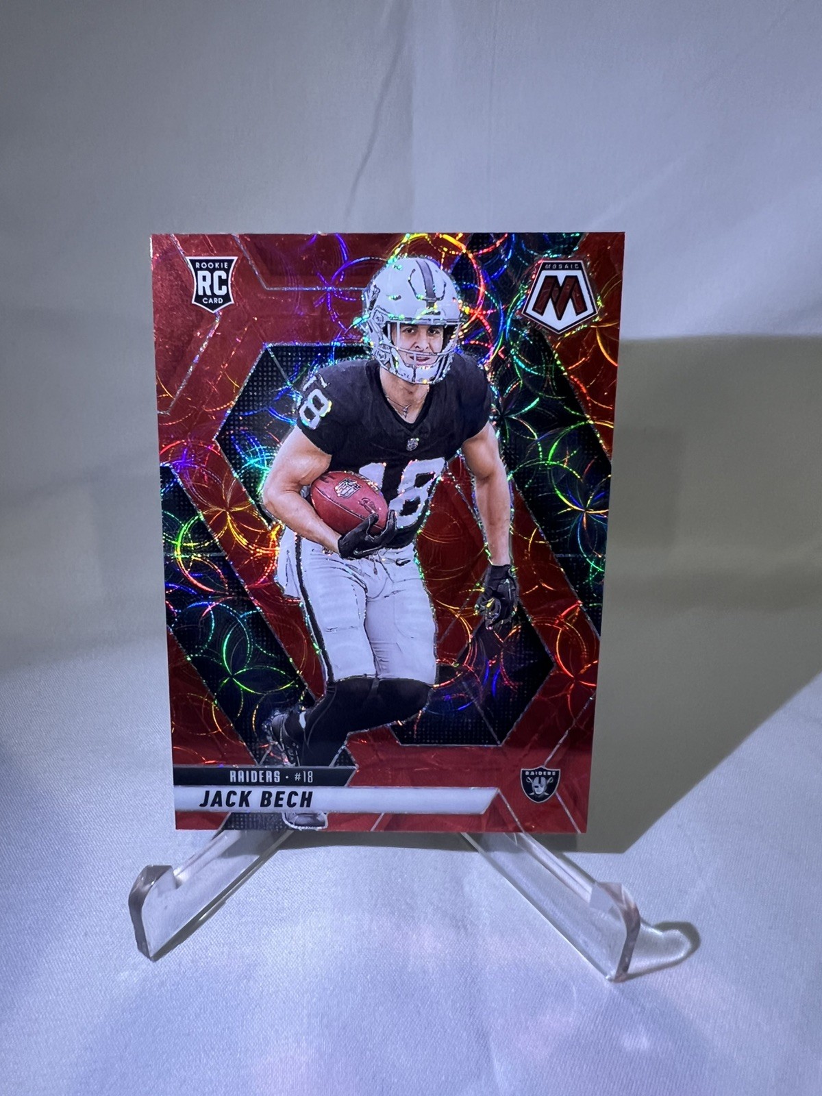 2025 Panini Mosaic - Rookies Jack Bech #349 Red Scope Prizm (RC)
