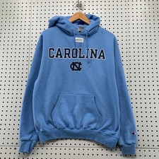 Vintage UNC North Carolina Tar Heels Champion Hoodie Mens Medium Blue Y2K
