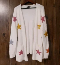 DAVI & DANI Boutique Oversized Cardigan Duster STAR STARLIGHT NWOT Size 2XL