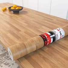 30"x120" Butcher Block Wood Contact Paper Peel and Stick Countertop Contact P...