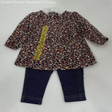Carter Girls Multicolor Floral Long Sleeve Top Pant Set Clothing Set Size 6M
