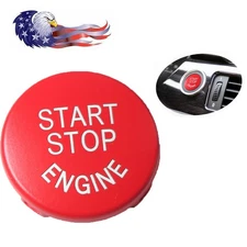 Engine Start/Stop Switch Button Replacement Cover Trim Red For BMW E90 X1 X3 X5