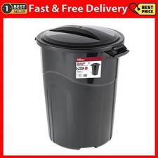 Hyper Tough 32 Gallon Heavy Duty Plastic Garbage Can, Included Lid, Indoor/Outdo