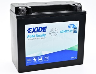 Exide AGM Ready AGM12-19 YTX20L-BS Motorradbatterie 18Ah (DIN82003)