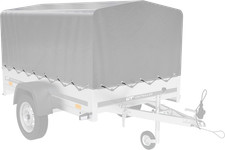 Bâche haute grise pour remorque de jardin 201 KIPP