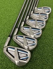 TaylorMade SIM MAX OS Irons / 6-PW+SW / R-Flex Tensei Blue TM60 Graphite Shafts