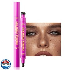 Dual-Ended Freckle Stamp Pen Realistic Faux Freckles Makeup with Soft Spong