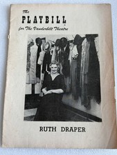 Playbill RUTH DRAPER Farewell NY Engagement February 8,1954 