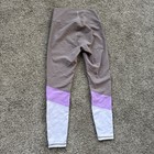 Wilo Women’s Medium Ribbed Leggings Brown Purple Ivory EUC — photo 1