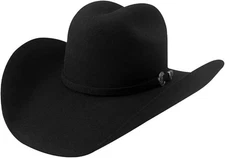 Texana Tombstone 50X Beaver Fur Felt Western Cowboy Hat East West Style - Black