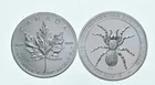 Lot 2 1 Oz Silver Rounds 2012 Canada 5 Dollars - 2015 Australia 1 Dollar *120
