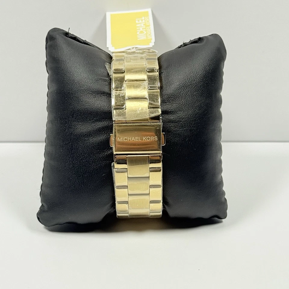 Reloj pulsera para mujer Michael Kors MK4732 delgado pasarela logotipo MK esfera tono dorado” Foto 3 de 4