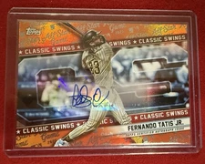 2025 Topps All Star Game FERNANDO TATIS JR. Classic Swings Orange Auto #/25
