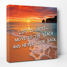 Beach Wall Art - Wrapped Over Frame or Just the Canvas!