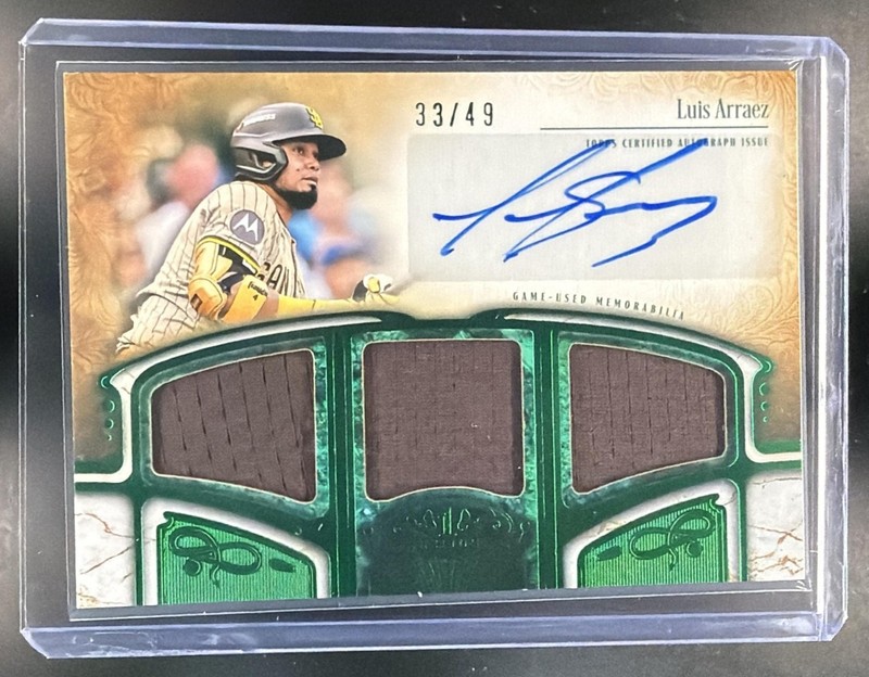 Luis Arraez 2026 Topps Tier One Baseball Auto Relic Triple /49 Padres KG