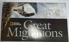 Map Great Migrations World Map National Geographic 20" X 31" 2010 Teacher Aid