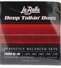La Bella 760FS-B Deep Talkin' Bass Flatwound Bass Strings - Standard 5-string