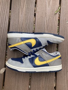 Nike Dunk Low 2004 Navy Maize Midnight Grey Size 7.5 624044 471 Michigan |  eBay